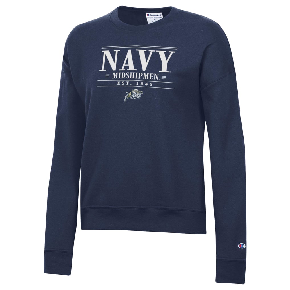  Navy Midshipmen Champion Women's Powerblend Pullover Sweatshirt - Navy